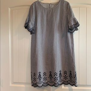 Short sleeve eyelet dress